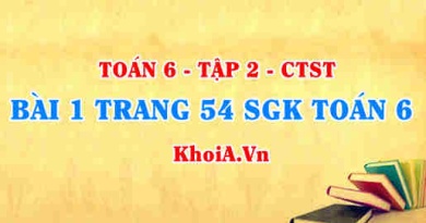 Bài 1 trang 54 SGK Toán 6 Tập 2 Chân trời sáng tạo